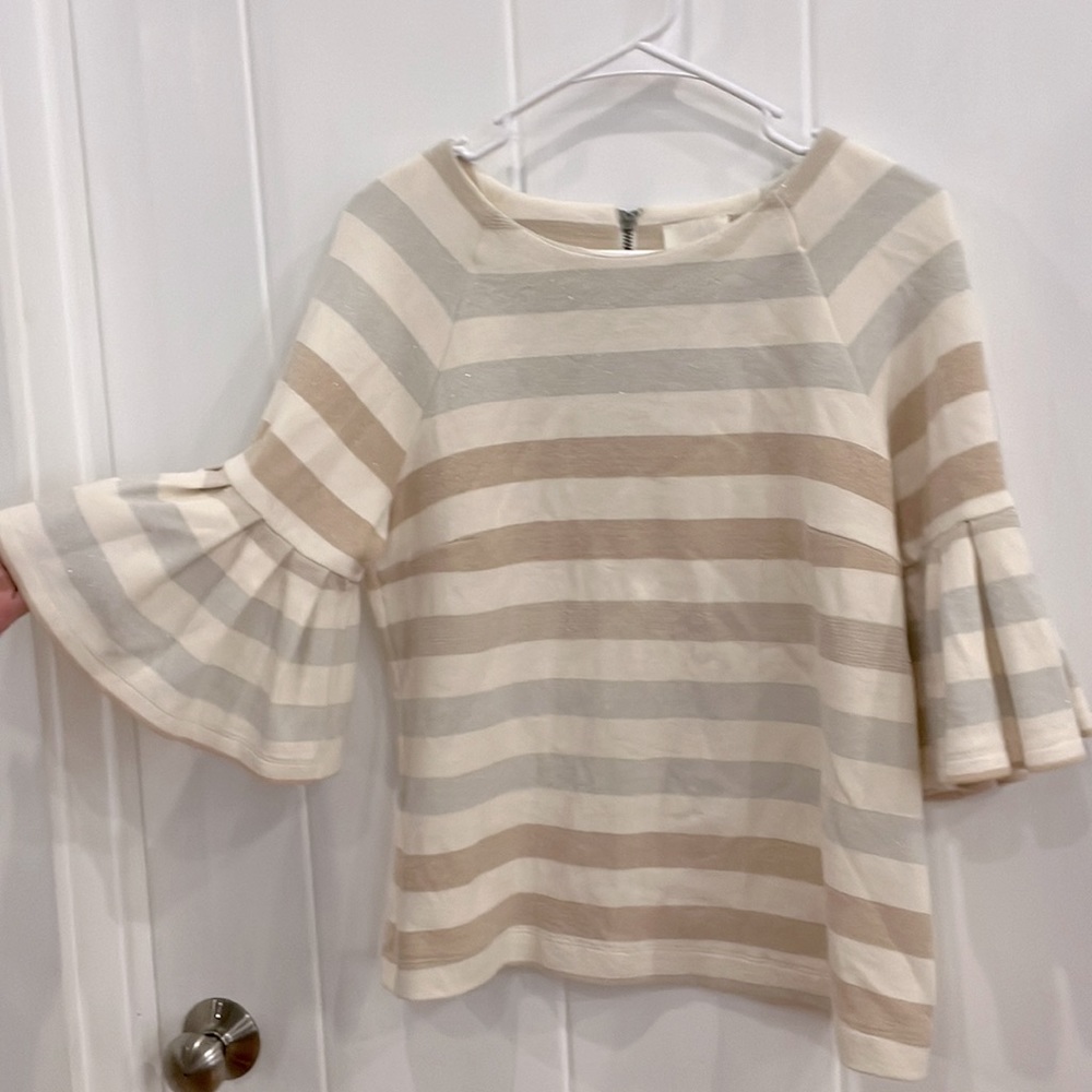 Maeve Ruffle Sleeve Shirt Size Medium